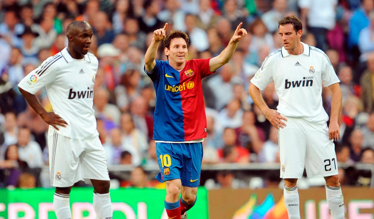 Messi contra el Real Madrid en 2009