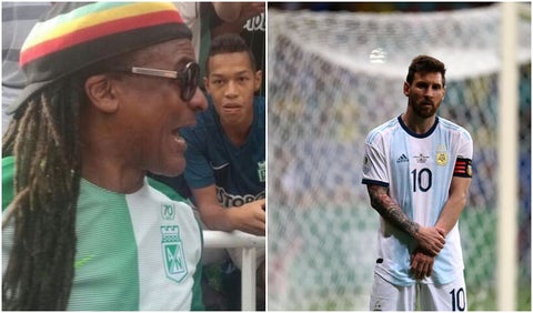 Jhon Jairo Tréllez y Lionel Messi