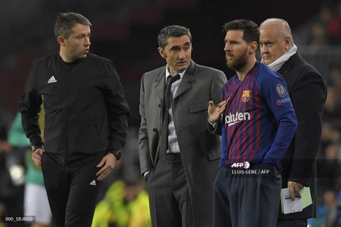Lionel Messi y Ernesto Valverde
