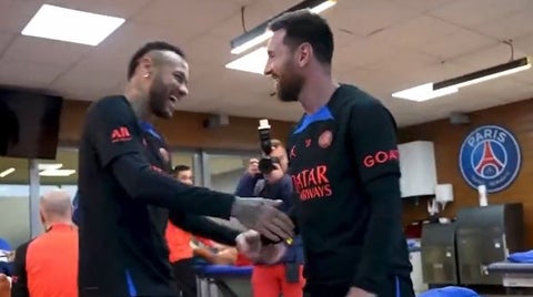 Lionel Messi y Neymar en el PSG