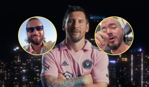 Lionel Messi recibido en el Inter Miami por J Balvin y Maluma