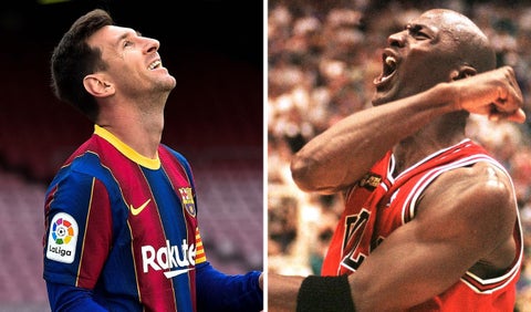 Lionel Messi y Michael Jordan
