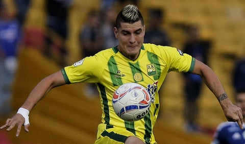 Michael Rangel jugando para el Bucaramanga