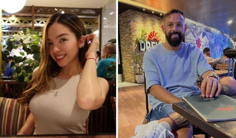 Matías Mier y su llamativo look junto a su novia Valentina Rendón