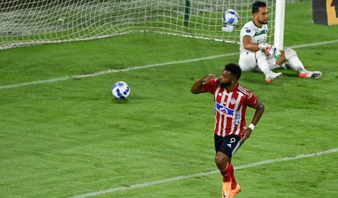 Miguel Ángel Borja, tercer goleador histórico de la Copa Sudamericana.