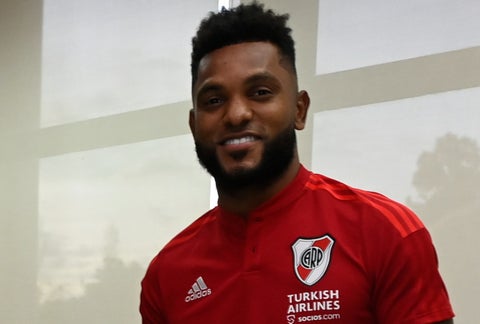 Miguel Ángel Borja tras fichar por River Plate