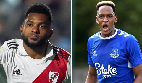 Miguel Ángel Borja y Yerry Mina