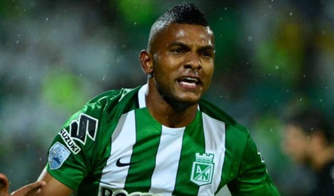 Miguel Ángel Borja en su época como delantero de Atlético Nacional