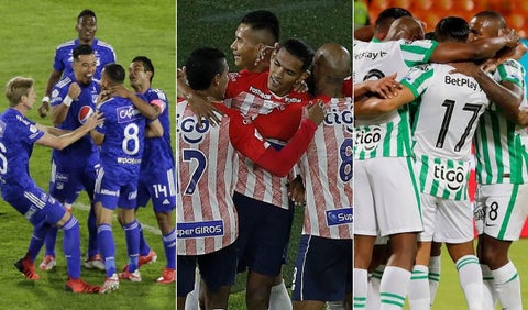 Millonarios, Nacional y Junior