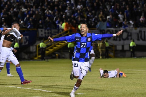 Chicó, celebrando uno de los goles ante Millonarios en Tunja