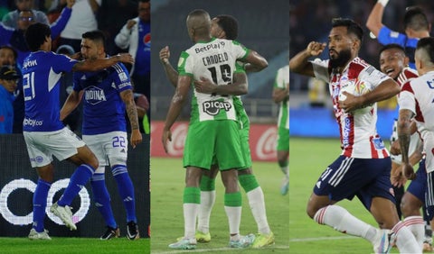 Millonarios, Nacional y Junior