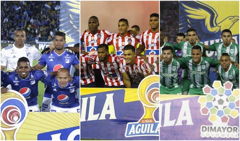Millonarios, Junior y Nacional