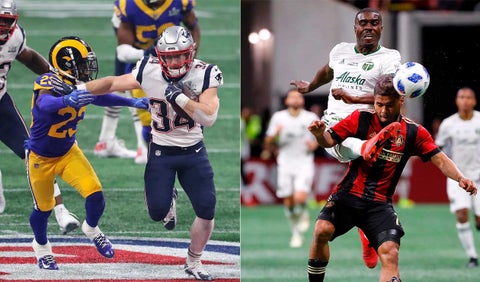 La final del Super Bowl 2019, versus la final de la MLS entre Atlanta y Portland