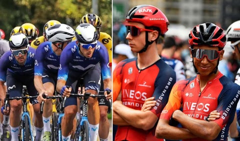 Movistar Team e Ineos Grenadiers
