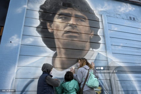 Mural de Diego Maradon