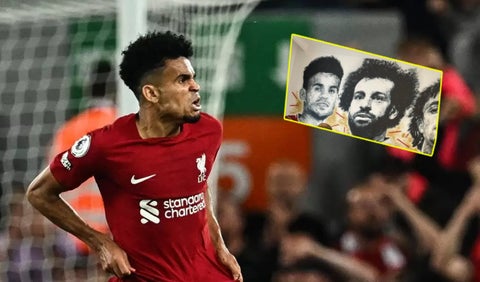 Mural de leyenda de Liverpool en honor a Luis Díaz