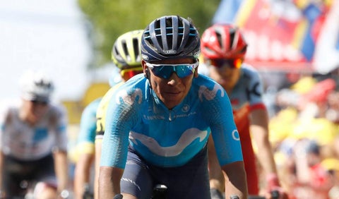 Nairo Quintana del Movistar en el Tour de Francia