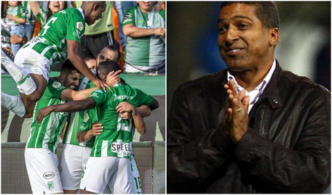 Jugadores de Atlético Nacional y Alexis García