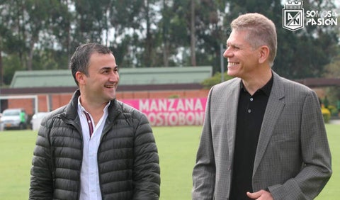Juan David Pérez, presidente de Nacional y Paulo Autuori, nuevo técnico de Nacional