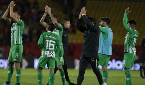 Atlético Nacional celebrando un triunfo