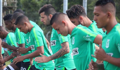 Atlético Nacional - equipo entrenándose