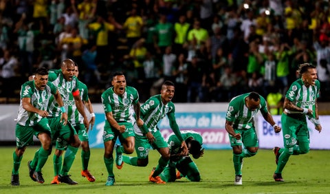 Atlético Nacional celebrando el paso a la final