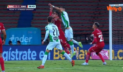 Nacional vs América: polémica por penal a favor de los locales