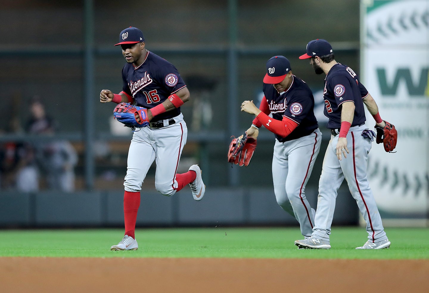 Nacionales de Washington celebrando la igualdad en la Serie Mundial
