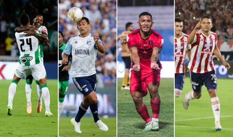 Nacional, Millonarios, América y Junior