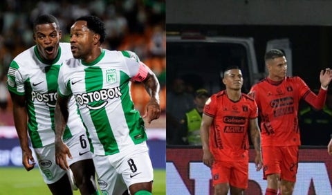 Nacional y América - tabla de reclasificación Liga Betplay