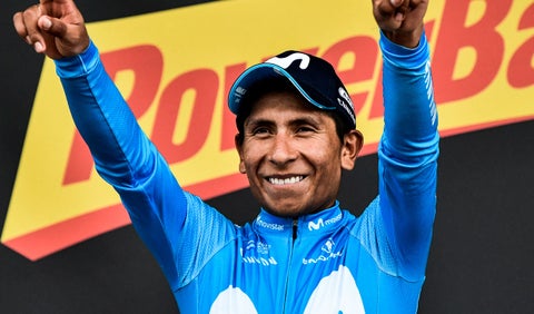 Nairo Quintana durante la prueba élite en el mundial de ciclismo de Austria 2018