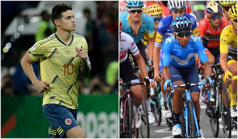 James Rodríguez y Nairo Quintana