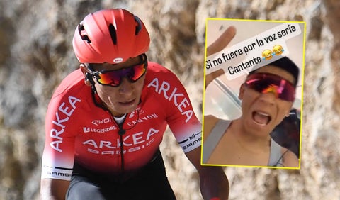 Nairo Quintana cantando