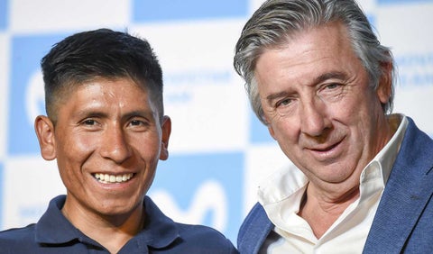 Nairo Quintana y Eusebio Unzue