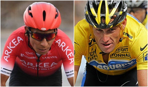 Nairo Quintana y Lance Armstrong
