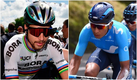 El colombiano Nairo Quintana y el eslovaco Peter Sagan