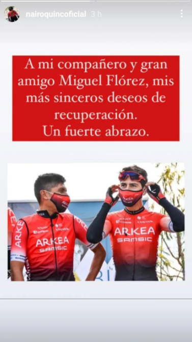 Nairo Quintana le envía mensaje a Miguel Flórez