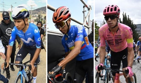 Nairo Quintana, Egan Bernal y Rigo Urán en el Tour Colombia 2024