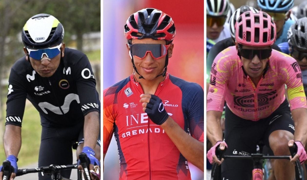 Nairo Quintana, Egan Bernal y Rigo Urán en el Tour Colombia 2024