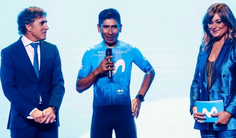 Nairo Quintana en la presentación del Movistar