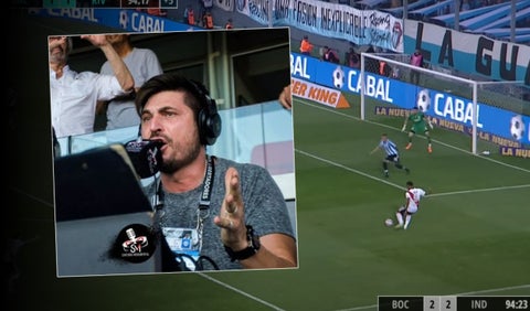Narrador argentino estalla por gol de Miguel Angel Borja