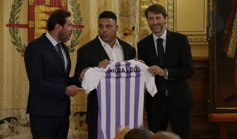 Ronaldo Nazario, presentado como máximo accionista del Real Valladolid