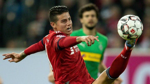 James Rodríguez, jugador del Bayern Múnich