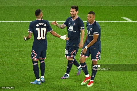 Neymar, Messi y Mbappé