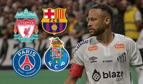 Neymar y equipos de Europa