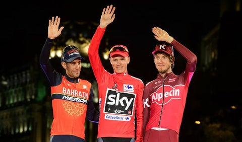Vincenzo Nibali, Chris Froome e Ilnur Zakarin