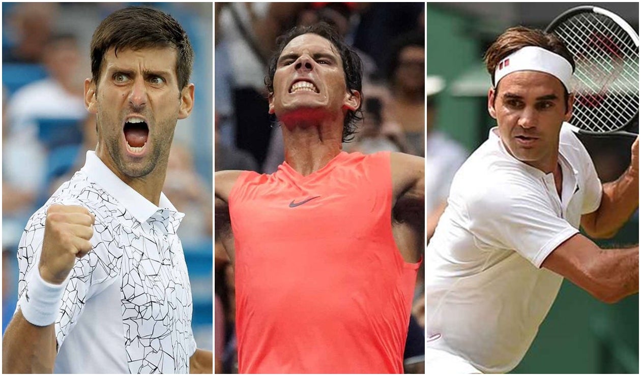 Novak Djokovic, Rafael Nadal y Roger Federer