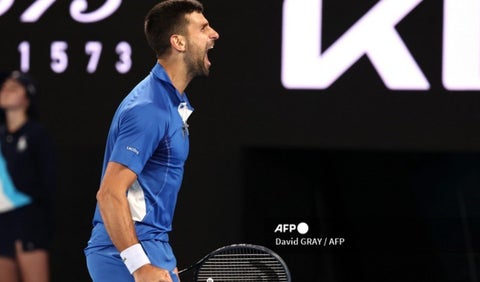Novak Djokovic en el Abierto de Australia 2025