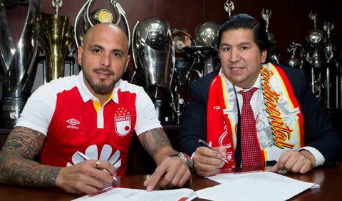 Omar Pérez y el presidente Juan Andrés Carreño