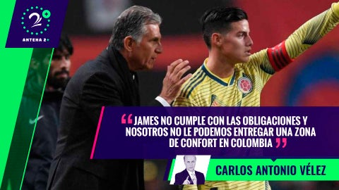 James Rodríguez y Carlos Queiroz